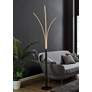 1_Lite Source Monita 80 3/4" Black Metal LED Modern Arc Floor Lamp