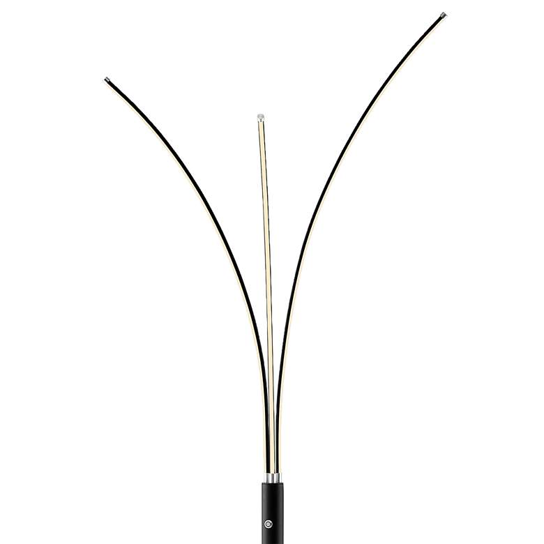 Image 3 Lite Source Monita 80 3/4" Black Metal LED Modern Arc Floor Lamp more views