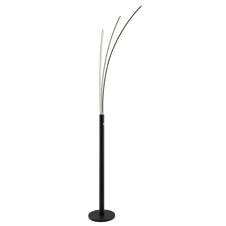 Image 6 Lite Source Monita 80 3/4" Black Metal LED Modern Arc Floor Lamp more views