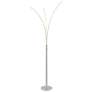2_Lite Source Monita 80 3/4" Silver Metal LED Arc Floor Lamp