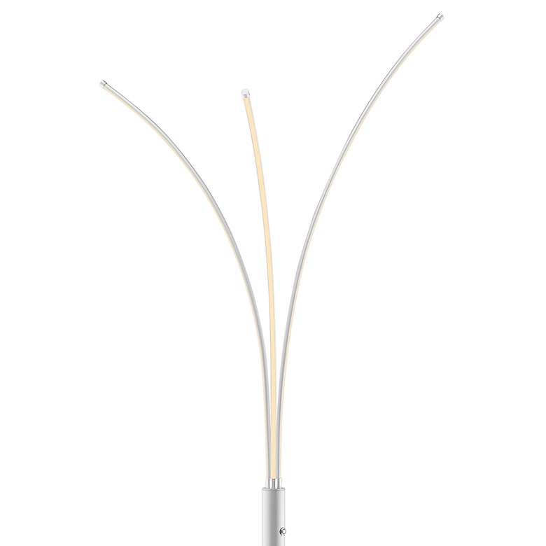 Image 3 Lite Source Monita 80 3/4" Silver Metal LED Arc Floor Lamp more views