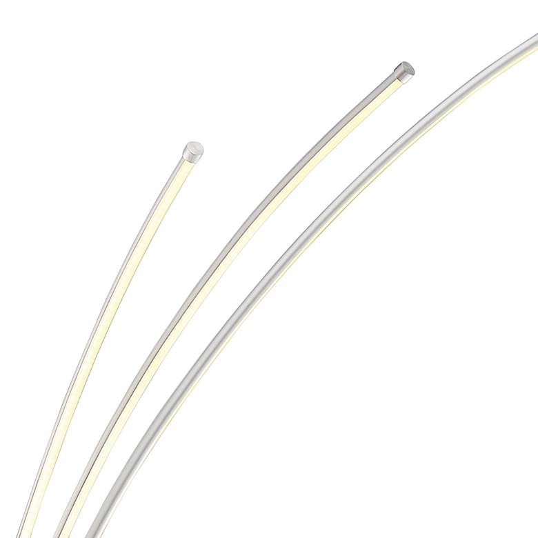 Image 5 Lite Source Monita 80 3/4" Silver Metal LED Arc Floor Lamp more views