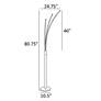 7_Lite Source Monita 80 3/4" Silver Metal LED Arc Floor Lamp more views