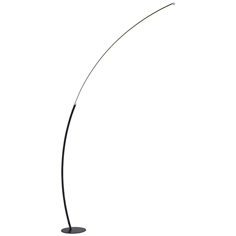 Image 2 Lite Source Monita 80 inch Black LED Large Modern Arc Floor Lamp