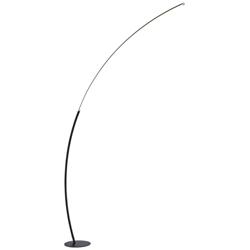 Lite Source Monita 80" Black LED Large Modern Arc Floor Lamp