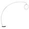 Lite Source Monita 83" Matte Silver 2-Light LED Modern Arc Floor Lamp