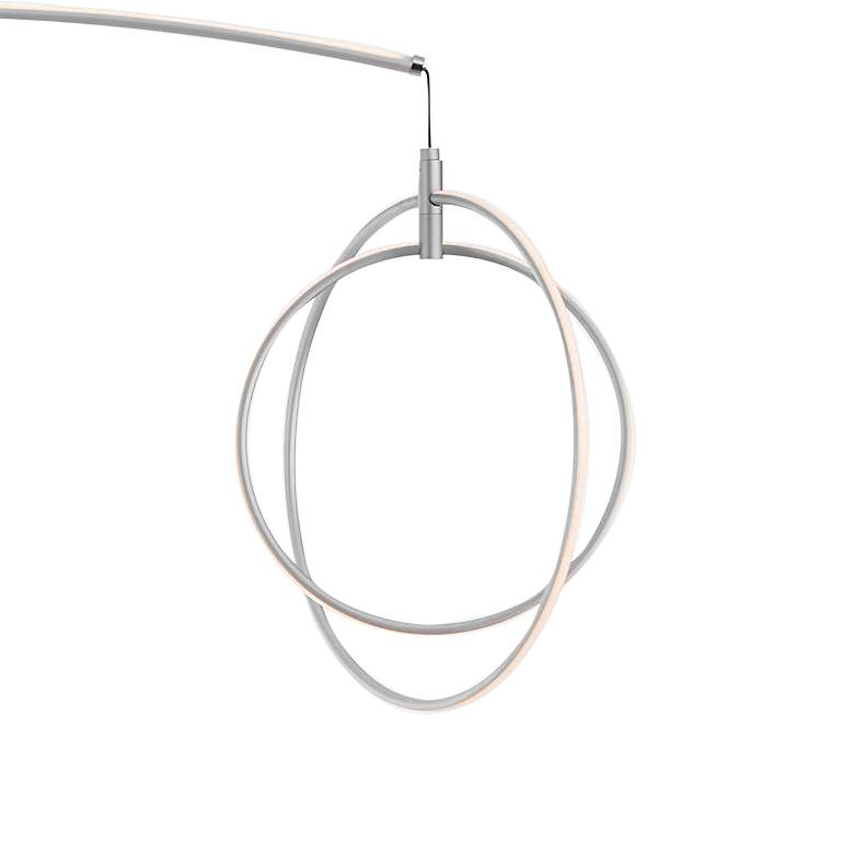 Image 3 Lite Source Monita 83" Matte Silver 2-Light LED Modern Arc Floor Lamp more views
