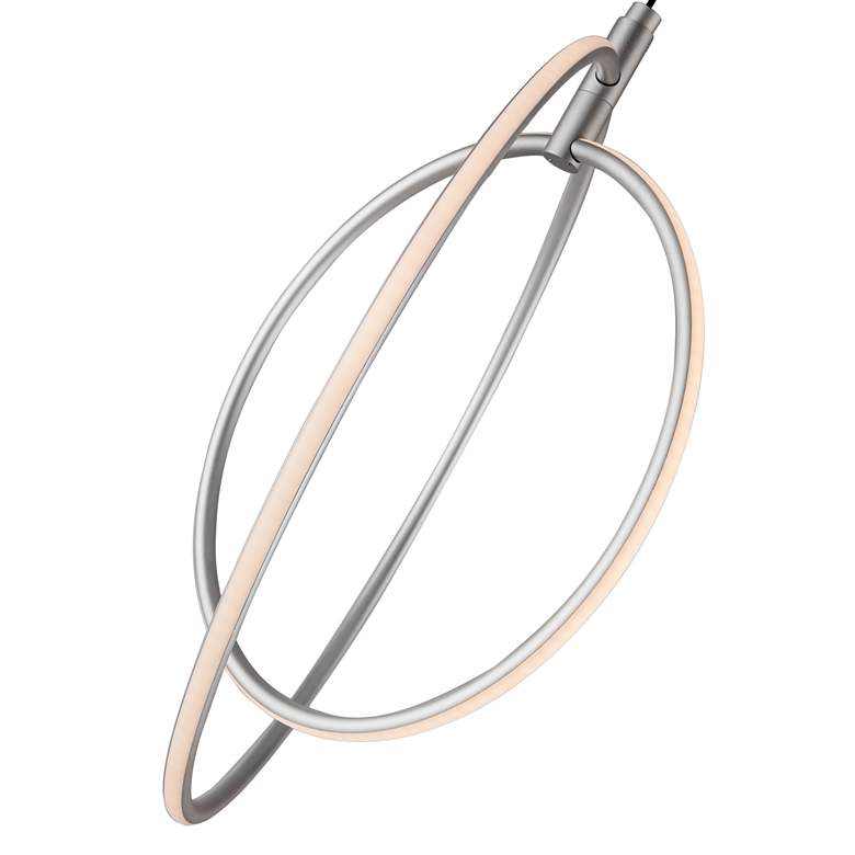 Image 5 Lite Source Monita 83" Matte Silver 2-Light LED Modern Arc Floor Lamp more views