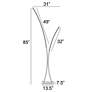 4_Lite Source Monita 84 1/2" Black Finish Modern LED Floor Lamp more views