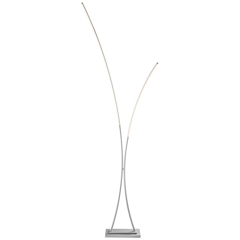 Image 2 Lite Source Monita 85" High Silver LED Arc Floor Lamp