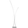 2_Lite Source Monita 85" High Silver LED Arc Floor Lamp