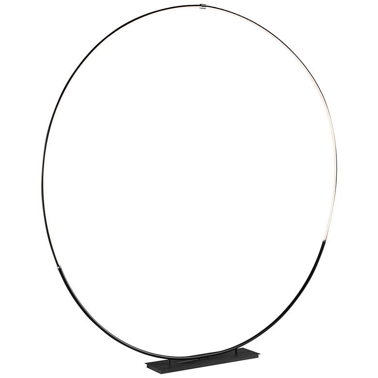 Image 2 Lite Source Monita Black LED Ring Floor Lamp