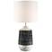 Lite Source Montana Gray Ceramic Table Lamp w/ White Shade