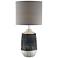 Lite Source Montana Gray Ceramic Table Lamp with Gray Shade