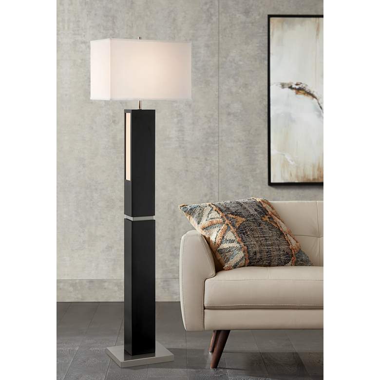 Image 1 Lite Source Moulton 63 1/2 inchH Floor Lamp with LED Night Light