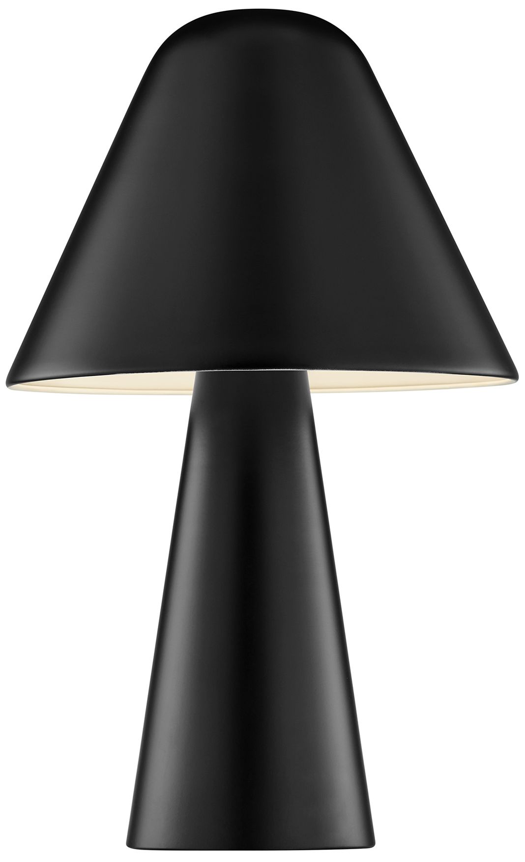 Image 2 Lite Source Muga 15 3/4" High Black Finish Modern Mushroom Table Lamp