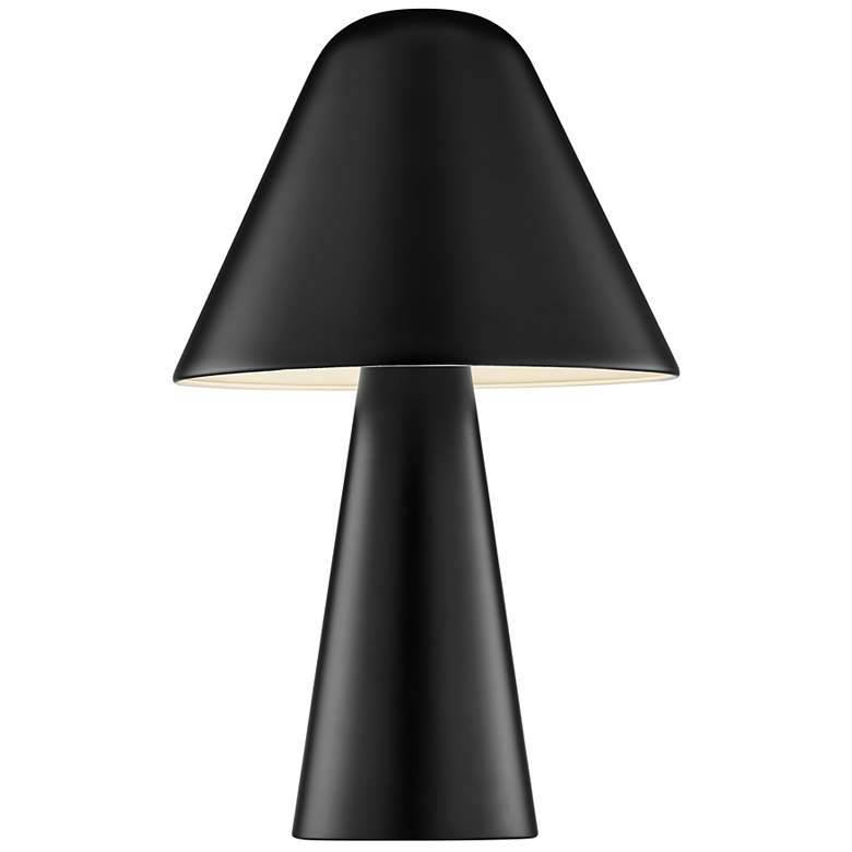 Image 2 Lite Source Muga 15 3/4" High Black Finish Modern Mushroom Table Lamp