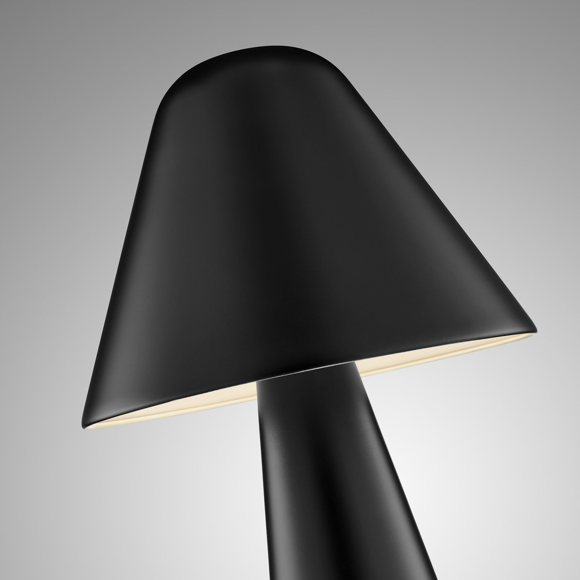 Image 3 Lite Source Muga 15 3/4" High Black Finish Modern Mushroom Table Lamp more views