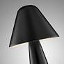 3_Lite Source Muga 15 3/4" High Black Finish Modern Mushroom Table Lamp more views