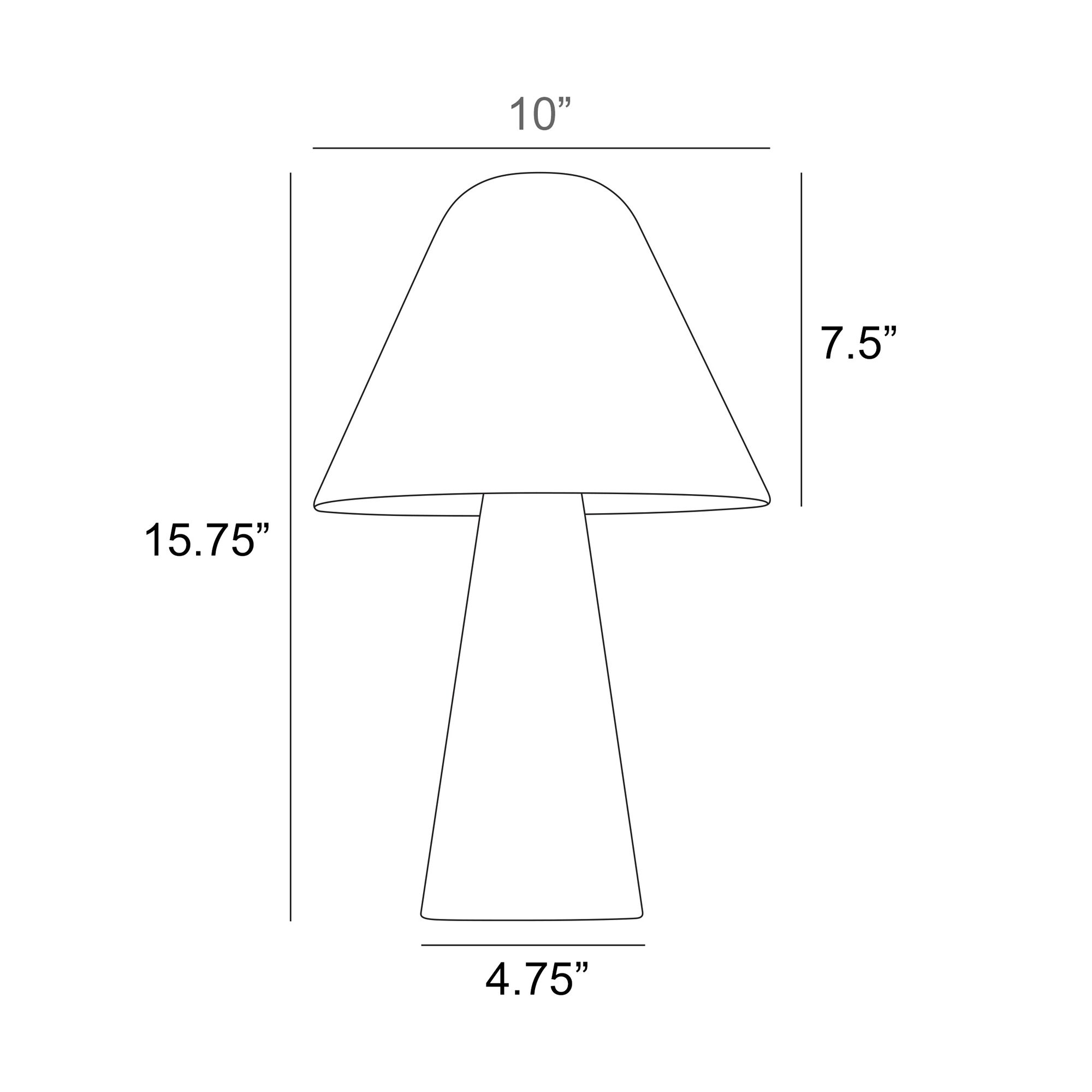 Image 4 Lite Source Muga 15 3/4" High Black Finish Modern Mushroom Table Lamp more views
