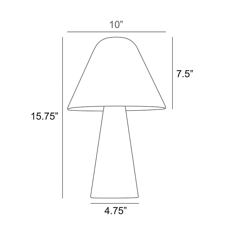 Image 4 Lite Source Muga 15 3/4" High Black Finish Modern Mushroom Table Lamp more views