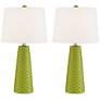 2_Lite Source Muriel 24" High Modern Green Ceramic Table Lamps Set of 2