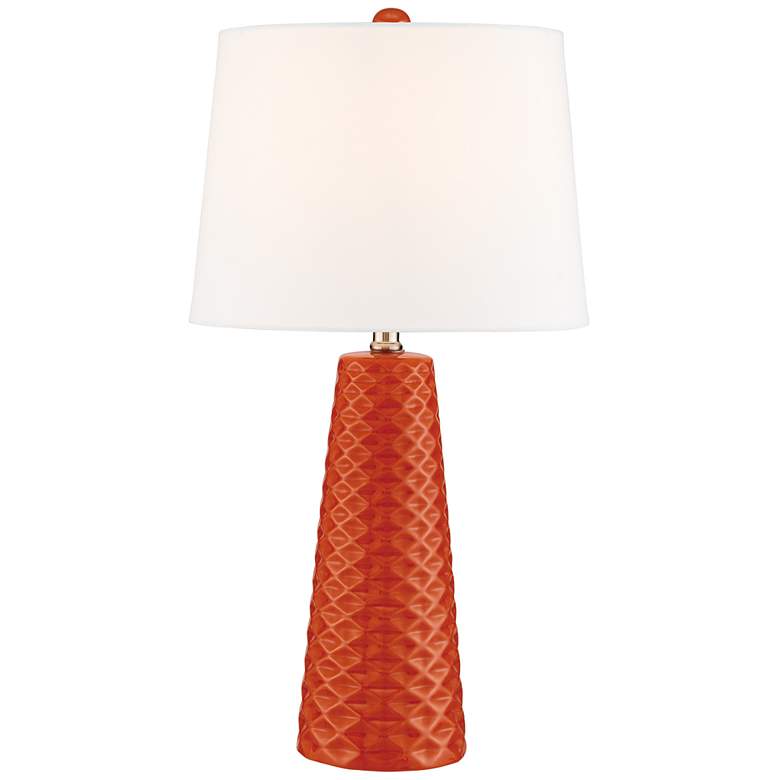Image 4 Lite Source Muriel 24" High Modern Orange Ceramic Table Lamps Set of 2 more views