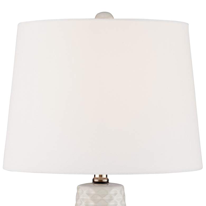 Image 4 Lite Source Muriel 24" Modern White Ceramic Table Lamps Set of 2 more views