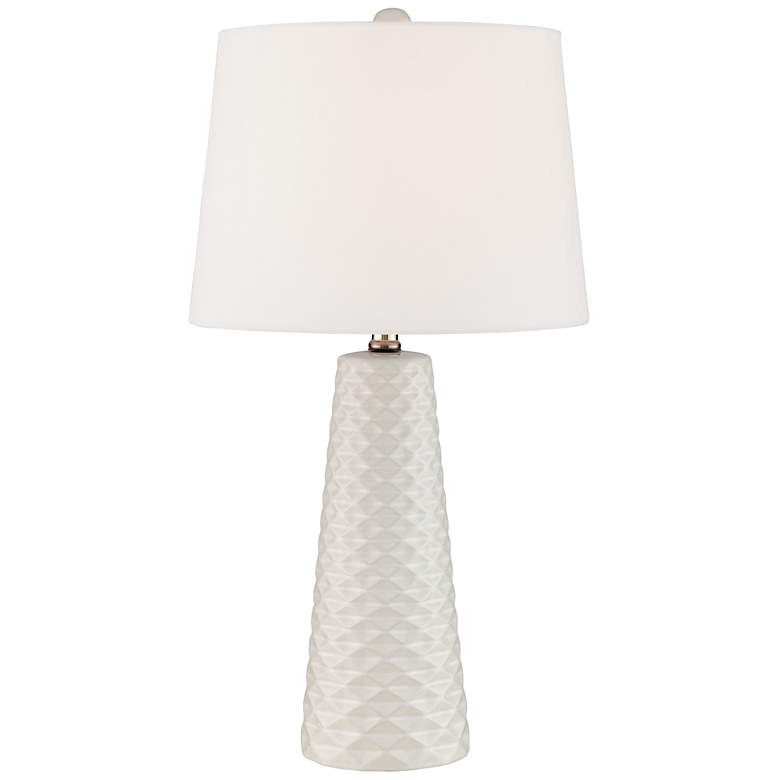 Image 6 Lite Source Muriel 24" Modern White Ceramic Table Lamps Set of 2 more views
