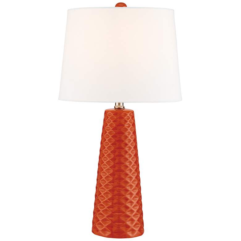 Image 4 Lite Source Muriel Orange Ceramic Table Lamps Set of 2 more views