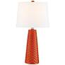 Lite Source Muriel Orange Ceramic Table Lamps Set of 2