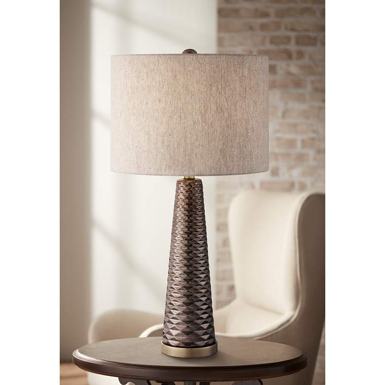 Image 1 Lite Source Murphy 30" Gunmetal Ceramic Table Lamp