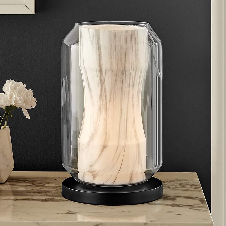 Image 1 Lite Source Naeva 12" High Glass Accent Table Lamp