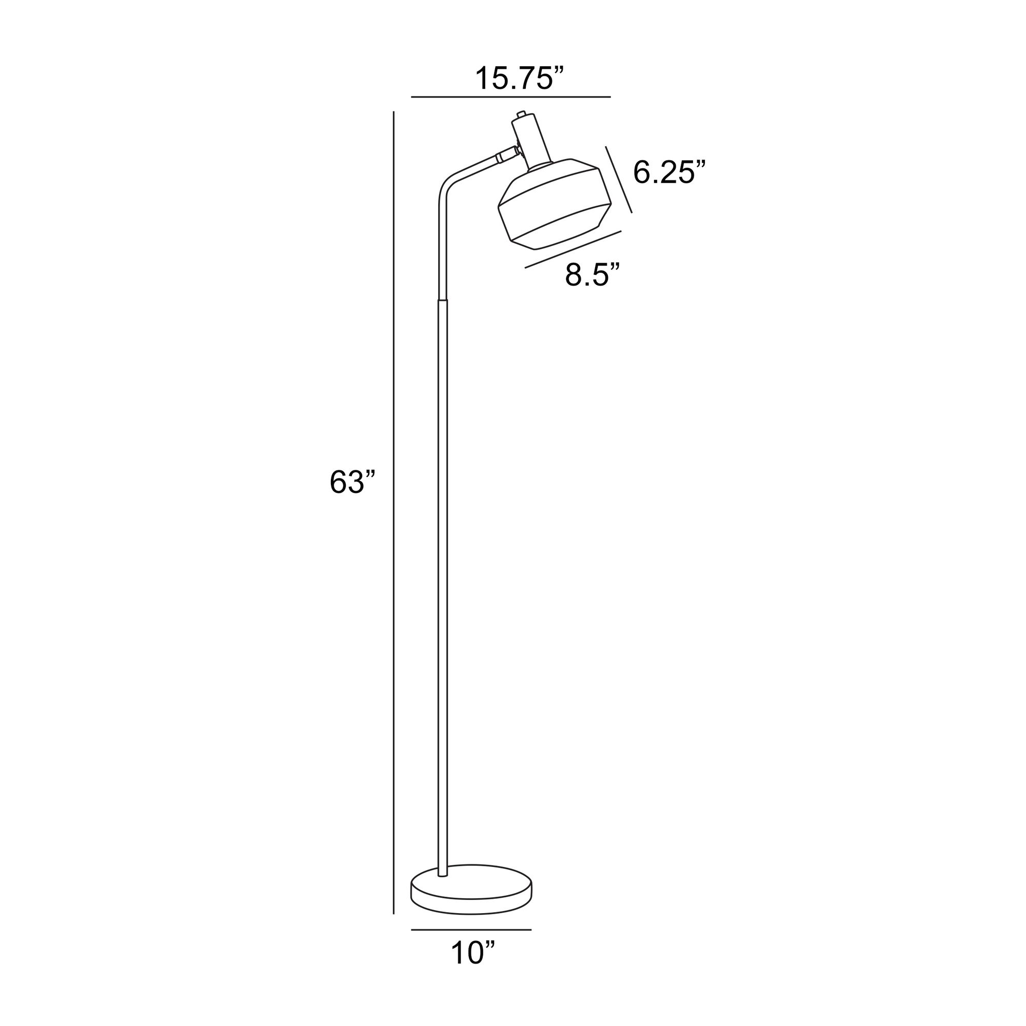 Image 4 Lite Source Naeva 63 3/4" High Black Floor Lamp more views