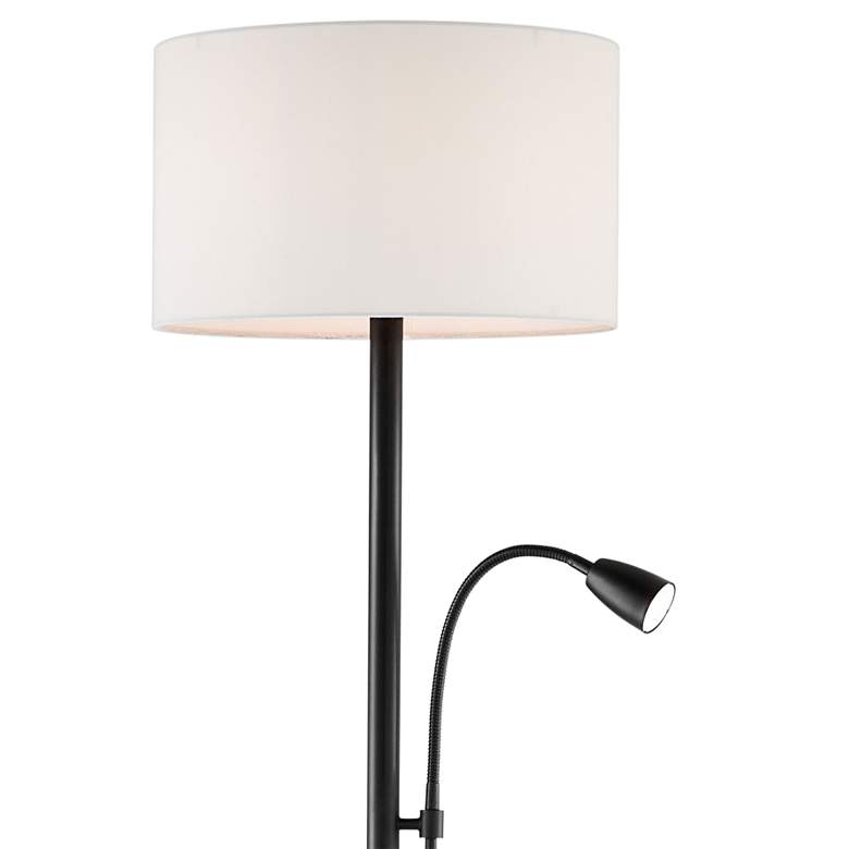 Image 3 Lite Source Nanette 64 inch Black Finish Floor Lamp with LED Reading Lamp more views