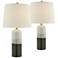 Lite Source Neena 24 1/4" Gray Black Ceramic Table Lamps Set of 2