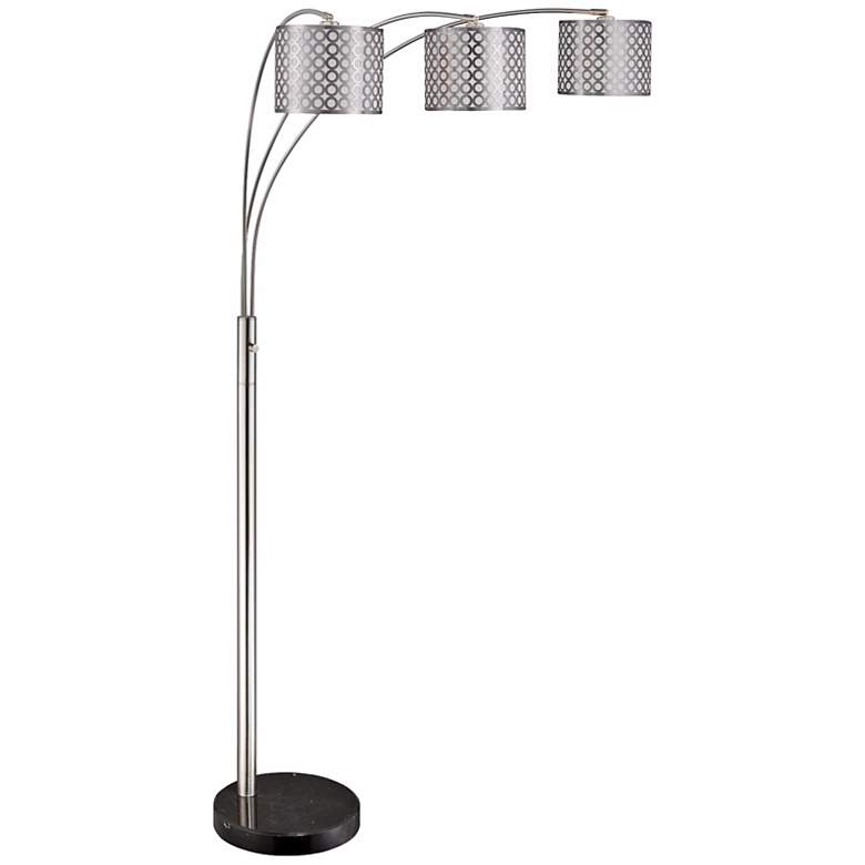 Image 1 Lite Source Netto 3-Light Arch Polished Steel Floor Lamp