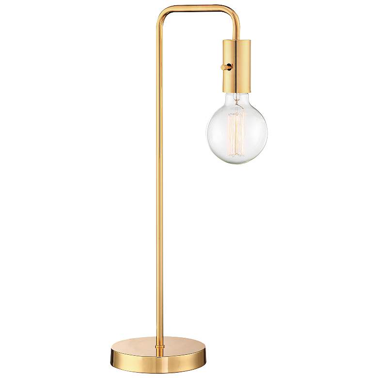 Image 2 Lite Source Nilmani 22 1/4 inch High French Gold Downbridge Desk Lamp