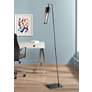 1_Lite Source Norman 66 1/2" High Black Finish Modern Floor Lamp