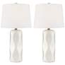 Lite Source Odelia 24" White Modern Ceramic Table Lamps Set of 2