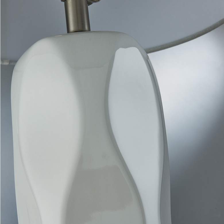 Image 3 Lite Source Odelia 24" White Modern Ceramic Table Lamps Set of 2 more views