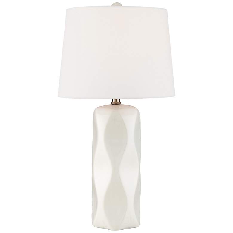 Image 4 Lite Source Odelia 24" White Modern Ceramic Table Lamps Set of 2 more views