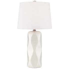 Image4 of Lite Source Odelia 24" White Modern Ceramic Table Lamps Set of 2 more views