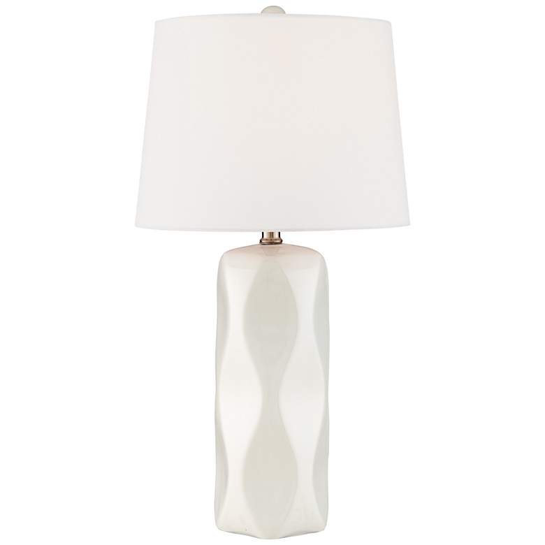 Image 4 Lite Source Odelia 24" White Modern Ceramic Table Lamps Set of 2 more views