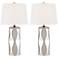 Lite Source Odelia Chrome Ceramic Table Lamps Set of 2