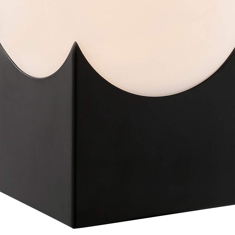 Image 4 Lite Source Oksena 11" Modern Black and Frosted Orb Accent Table Lamp more views