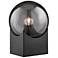Lite Source Oksena 11" Modern Black and Smoke Glass Orb Table Lamp