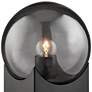 3_Lite Source Oksena 11" Modern Black and Smoke Glass Orb Table Lamp more views