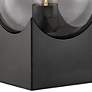 4_Lite Source Oksena 11" Modern Black and Smoke Glass Orb Table Lamp more views
