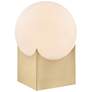 2_Lite Source Oksena 11" Modern Gold Frosted White Orb Accent Table Lamp